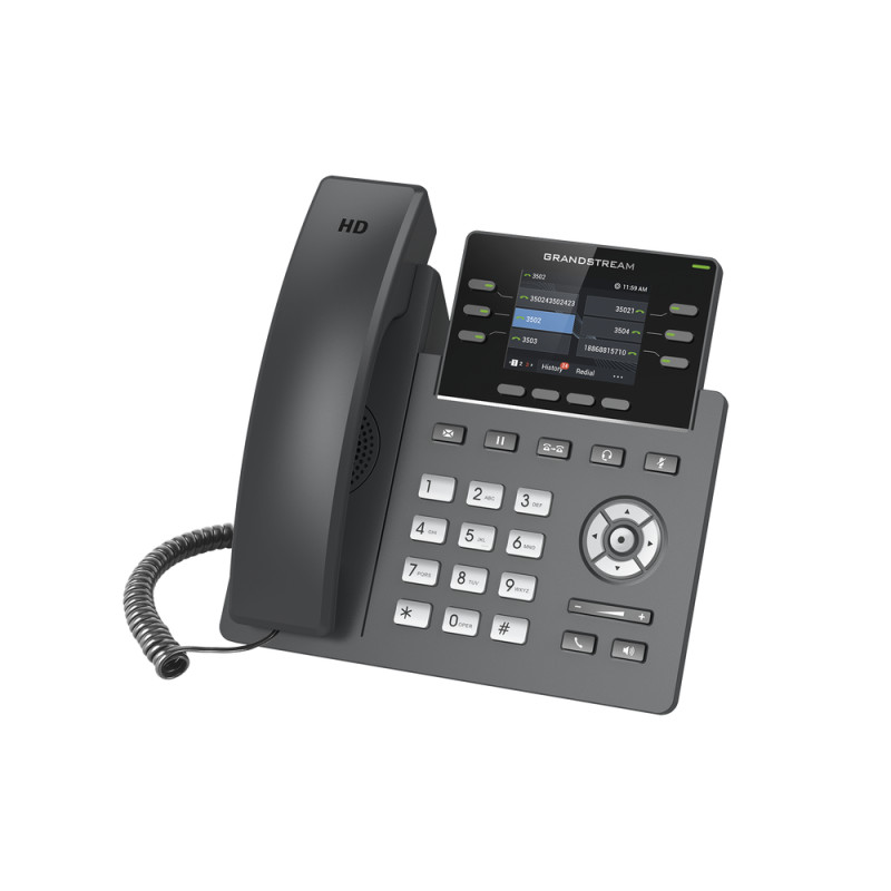 Teléfono IP para oficinas empresariales – 6 líneas, audio HD, dos puertos Gigabit – Grandstream – GRP2613 GRANDSTREAM - 4
