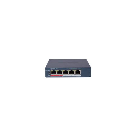 Conmutador de red – 4 Puertos PoE Fast Ethernet, largo alcance 300m – Hikvision – DS-3E1105P-EI/M V2 Hikvision - 1