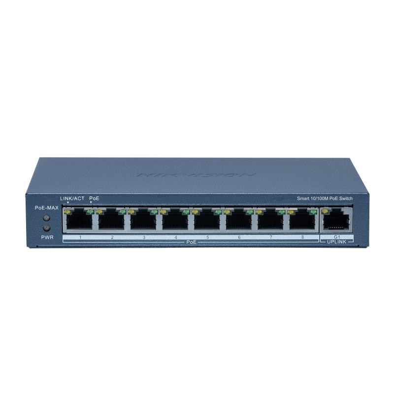 Switch para sistemas de vigilancia – 8 Puertos Fast Ethernet PoE Inteligente – Hikvision – DS-3E1309P-EI/M Hikvision - 1