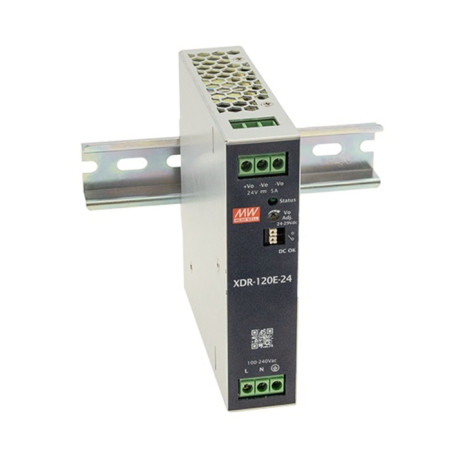 Fuente de poder AC/DC para riel DIN industrial – 120W Ultra Delgada – MEAN WELL – XDR120E48 Meanwell - 1