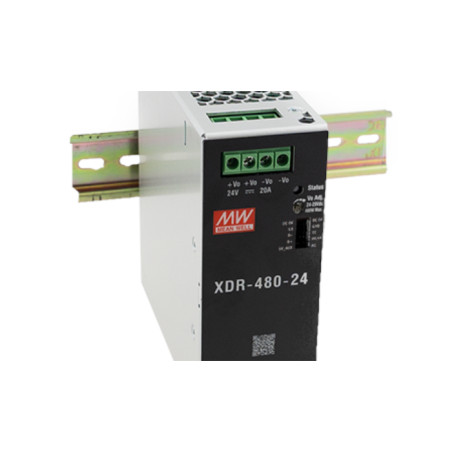 Fuente de poder para sistemas de control industrial – 480W DIN Rail Ultra Slim – Mean Well – XDR480E48 Meanwell - 1