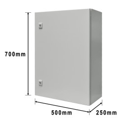 Gabinete de Acero IP66 Uso en Intemperie (500 x 700 x 250 mm) - PST-5070-25A  - 1