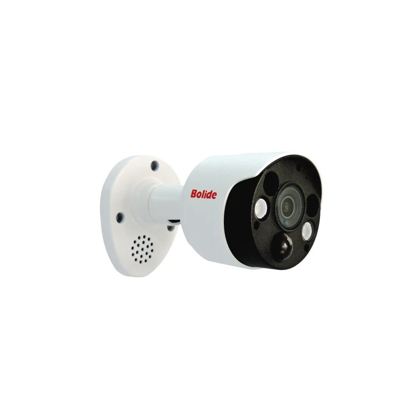Cámara de seguridad para exteriores con visión nocturna – 5MP PoE con luces y audio bidireccional – Bolide – BN8035F/NDAA Bolide
