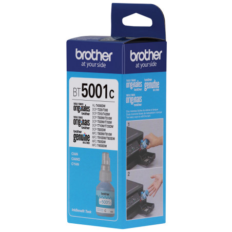 Tanque de tinta Brother BT5001C Inyección de tinta - Azul ciánico - Original - BT5001C Brother - 1