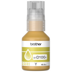Botella de tinta de color amarillo de ultra alto rendimiento - BTD100YMEX Brother - 1