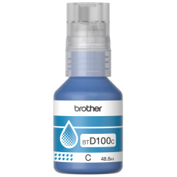 Botella de tinta de color cian de ultra alto rendimiento BTD100C Brother - 1