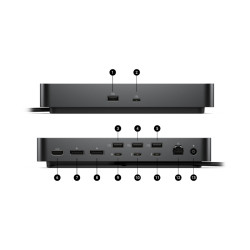 Estación de Conexión para Laptops – Thunderbolt 4, 130W PD, 4 Pantallas – DELL – WD25TB4 Dell - 2