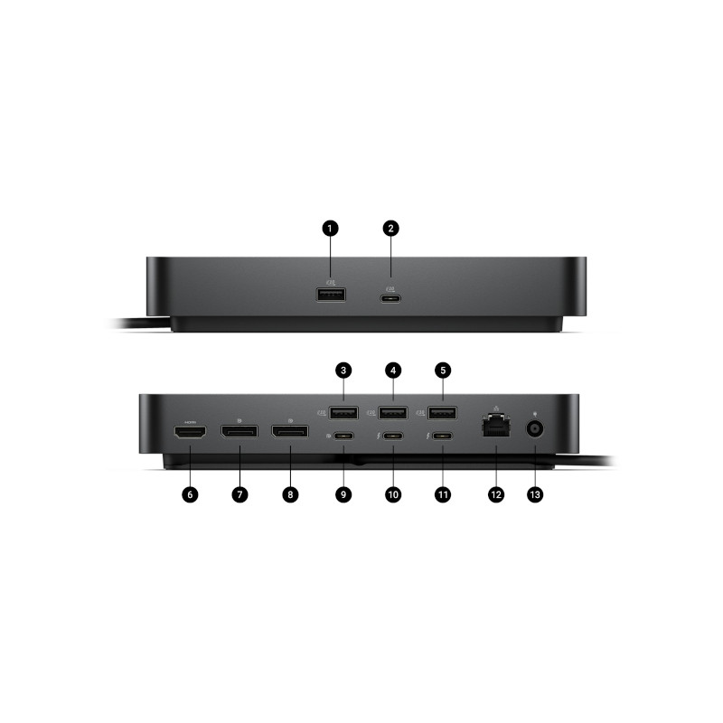 Estación de Conexión para Laptops – Thunderbolt 4, 130W PD, 4 Pantallas – DELL – WD25TB4 Dell - 2