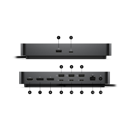 Estación de Conexión para Laptops – Thunderbolt 4, 130W PD, 4 Pantallas – DELL – WD25TB4 Dell - 2