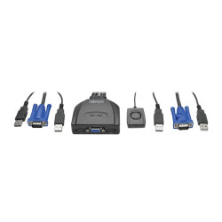 Control de 2 Computadoras con un Monitor, Teclado y Ratón – 2 Puertos USB/VGA con Cables Integrados 2048x1536 – Tripp Lite Eaton