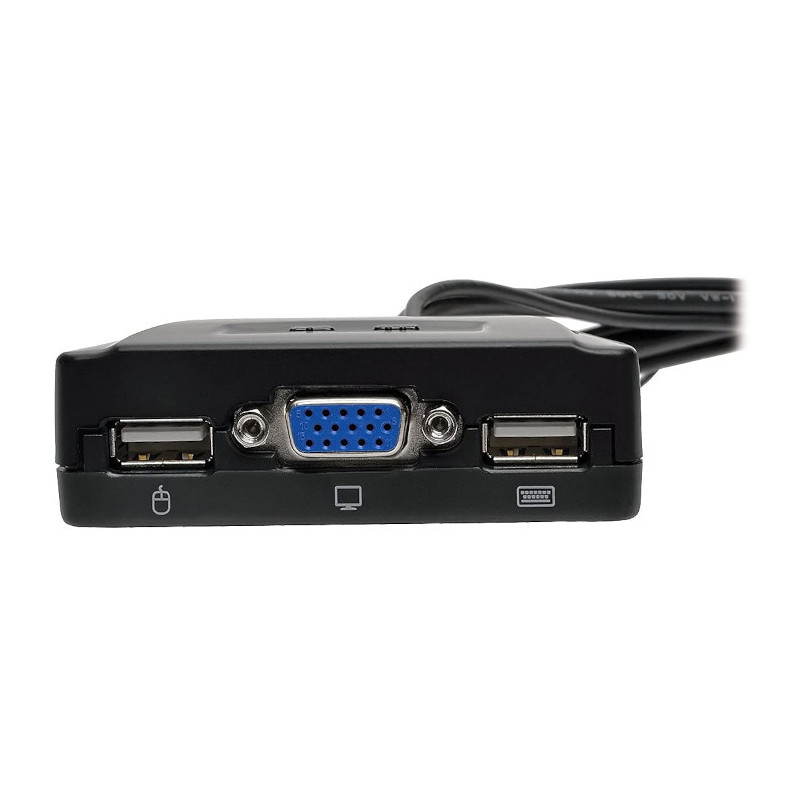 Control de 2 Computadoras con un Monitor, Teclado y Ratón – 2 Puertos USB/VGA con Cables Integrados 2048x1536 – Tripp Lite Eaton
