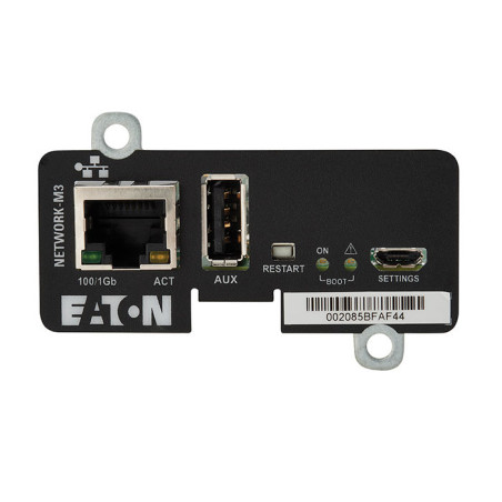 Tarjeta de red para gestión remota y ciberseguridad de UPS y PDU – Cibersegura Gigabit Certificada UL/IEC – Eaton – NETWORK-M3 E