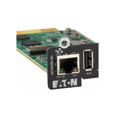 Tarjeta de red para gestión remota y ciberseguridad de UPS y PDU – Cibersegura Gigabit Certificada UL/IEC – Eaton – NETWORK-M3 E