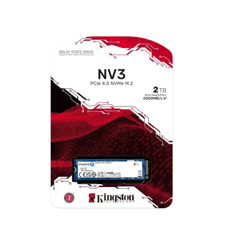Almacenamiento para Consolas Portátiles y Laptops Compactas – 2TB PCIe 4.0 NVMe – Kingston – NV3 M.2 2230 SNV3SM3/2T0 Kingston -