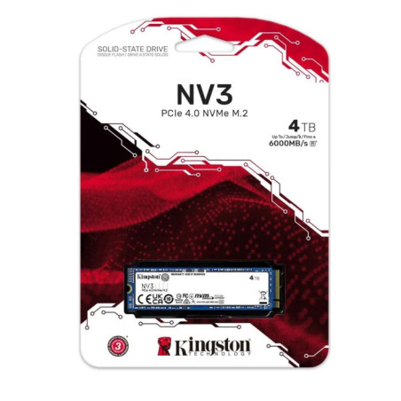 Almacenamiento de alta velocidad para laptops y PCs – 4TB PCIe 4.0 NVMe – Kingston – NV3 Kingston - 1