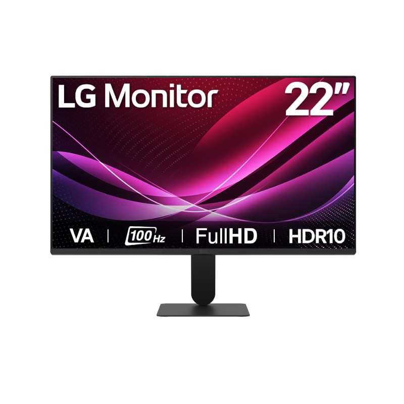 Monitor de computadora para hogar y oficina – 21.5" Curvo Full HD 100Hz – LG – 22U401A-B LG - 1