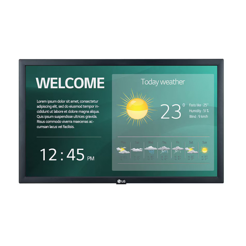 Pantalla de Señalización para Tiendas y Puntos de Venta – webOS Smart 21.5" Full HD – LG – 22SM3G LG - 1