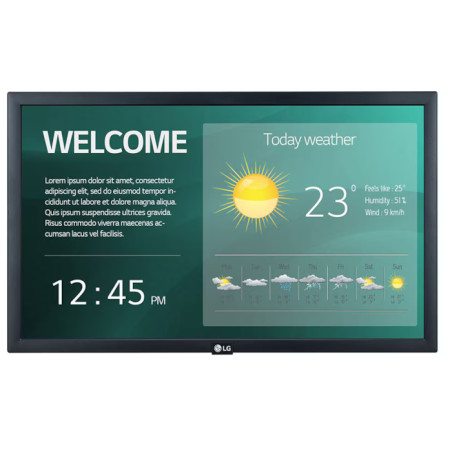 Pantalla de Señalización para Tiendas y Puntos de Venta – webOS Smart 21.5" Full HD – LG – 22SM3G LG - 1