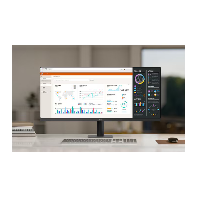 Monitor para Gaming, Multimedia y Multitarea – 34" UltraWide IPS FHD 100Hz DisplayHDR 400 – LG – 34U511A-B LG - 3