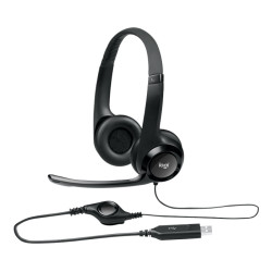 Headset para Llamadas, Música y Juegos – Audio Digital Estéreo y Micrófono con Cancelación de Ruido – Logitech – H390 Logitech -