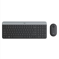 Combo de teclado y mouse para trabajo en oficinas o espacios pequeños – Ultra Delgado Silencioso Inalámbrico – Logitech – MK470 