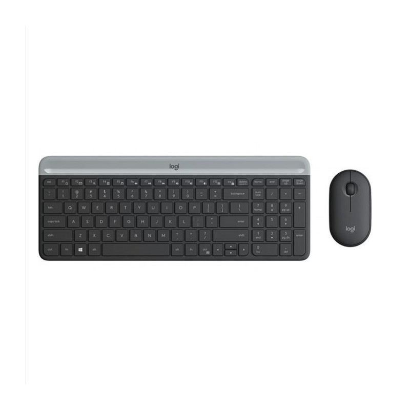 Combo de teclado y mouse para trabajo en oficinas o espacios pequeños – Ultra Delgado Silencioso Inalámbrico – Logitech – MK470 