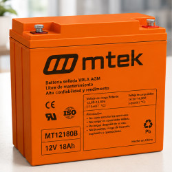 Batería para Sistemas UPS – 12V 18Ah Sellada VRLA AGM – mtek – MT12180B mtek - 1