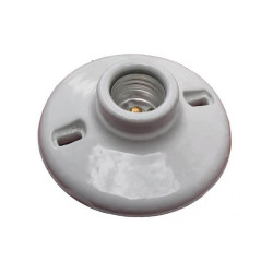 Plafón Blanco Porcelana con RETIE E27 Corona – Luminaria Industrial de Alta Durabilidad  - 1