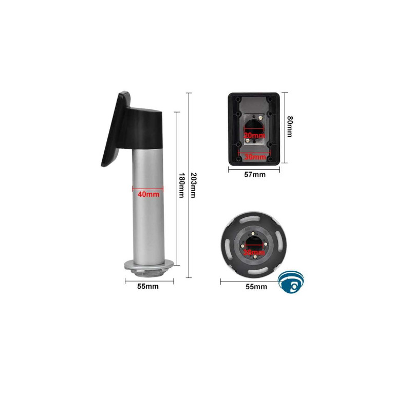 Soporte Pedestal para Terminal Facial Biométrico | Accesorio de Instalación Industrial - DS-KAB6-ZU1(O-NEU) Hikvision - 1
