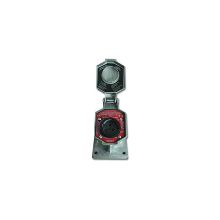 Toma Eléctrica Industrial Crouse-Hinds 20A 2F Aluminio NEMA 7 220VAC Sin Cuerpo  - 1