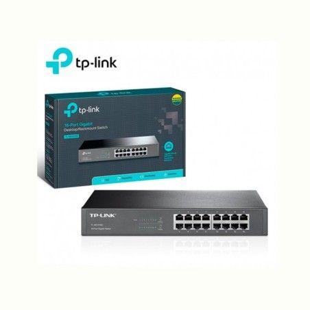 Switch con Base de Montaje de Escritorio de 16 Puertos Gigabit - TL-SG1016D TP-LINK - 1