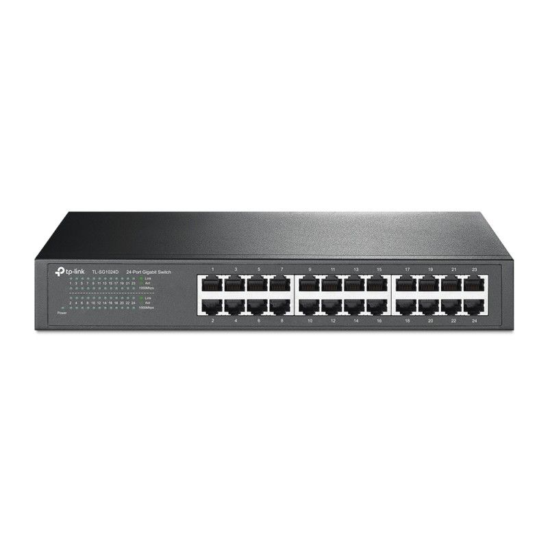 Switch Gigabit 24 puertos montaje en escritorio / rack - TL-SG1024D TP-LINK - 1