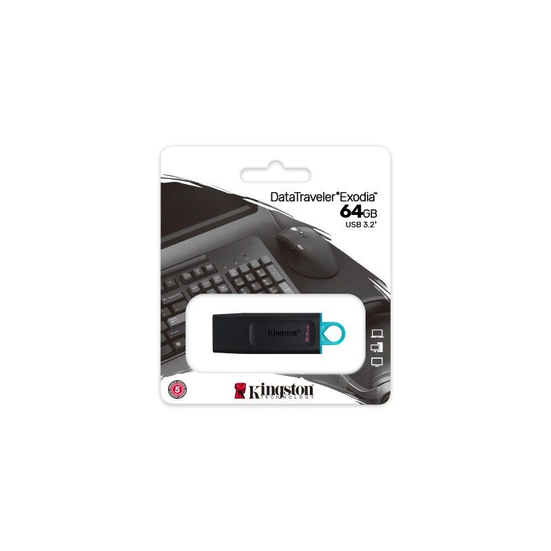 Unidad Flash USB DataTraveler Exodia Kingston - DTX/64GB Kingston - 1