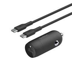 Cargador Carro USBC 30w + Cable USBC a USBC 1 metro - CCA004BT1MBK-B6 Belkin - 2