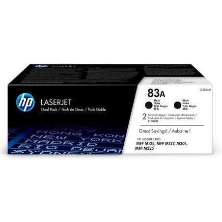 Cartuchos de tóner original HP 83A LaserJet negro - 2 unidades - CF283AD HP - 1