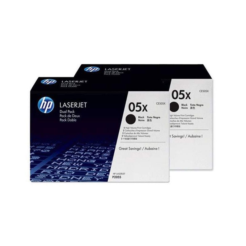 Tóner HP 05X de alta capacidad negro - 2 Unidades - CE505XD HP - 2