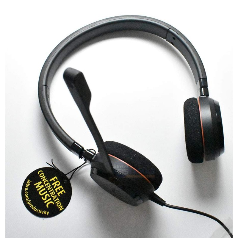 Jabra Evolve 20 auriculares con cable UC, auriculares estéreo profesionales  para mayor productividad, sonido superior para llamadas y música, conexión
