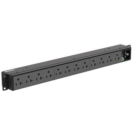 PDU Básica-SmartZone™-con Enchufe de Entrada NEMA 5-15P, 12 Salidas NEMA 5-20R,/1U de Rack, 15 Amp, 120 Vca - P12B01M Panduit - 