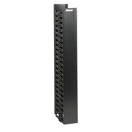 Organizador Vertical Doble para Rack-NetRunner™-Abierto de 45 Unidades-Ancho de 4.9in-Color Negro - WMPV45E Panduit - 1