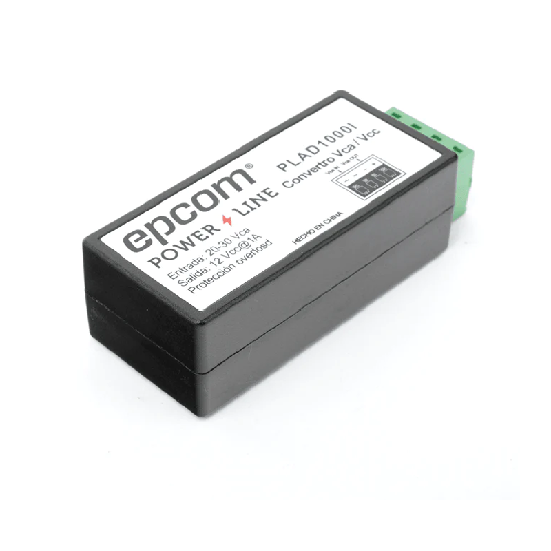 Convertidor de Energía-Epcom-24 Vca a 12 Vcc-CA a CD-Voltaje 20-30 Vca-Salida 12Vcc @ 1 A-Terminal Tipo Tornillo - PLAD1000I SES