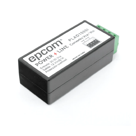 Convertidor de Energía-Epcom-24 Vca a 12 Vcc-CA a CD-Voltaje 20-30 Vca-Salida 12Vcc @ 1 A-Terminal Tipo Tornillo - PLAD1000I SES