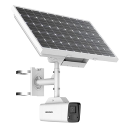 Kit Solar IP-Cámara Bala-Lente 4mm-Panel Solar-Batería de Respaldo de Litio 23.2Ah - DS-2XS2T47G1-LDH/4G/C18S40