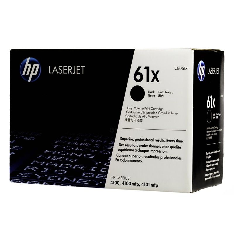 Cartucho original de tóner negro de alto rendimiento HP 61X LaserJet - C8061X HP - 1