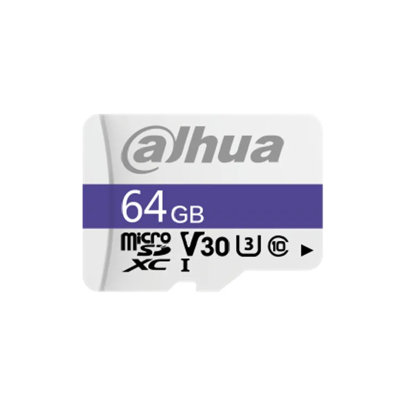 MICRO SDHC-Dahua-64GB-CLASE 10-Para Videovigilancia-Velocidad lectura de 95 MB/s-escritura de 30 MB/s - DHI-TF-C100-64GB SES - 1