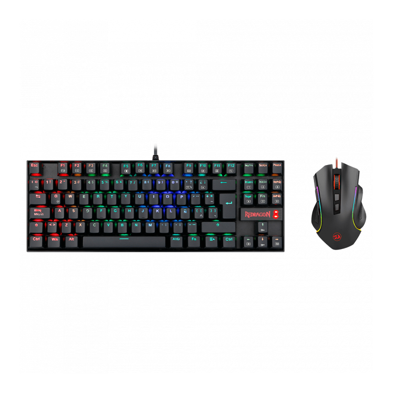 Teclado y Mouse RGB Redragon Gamer Alámbrico - K552-RGB-BA Redragon - 1