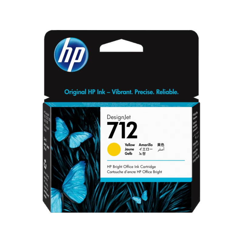 Cartucho de Tinta-HP-712-Amarillo-DesignJet-29 ml-original-para impresoras DesignJet - 712 - 3ED69A HP - 1