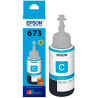 BOTELLA DE TINTA-EPSON-CYAN CLARO-673-70 ML-ECOTANK-Rendimiento de hasta 6.500 Páginas - T673520-AL Epson - 1
