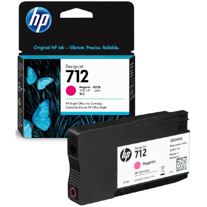 Cartucho de Tinta-HP-712-Magenta-DesignJet-29 ml-Original-Alta calidad - 712 - 3ED68A HP - 2