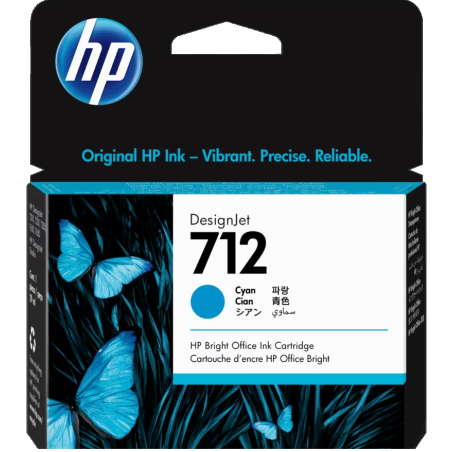 Cartucho de tinta-HP-cian-712-DesignJet-29 ml-Basada en colorantes-Inyección térmica de tinta HP - 712 - 3ED67A HP - 1