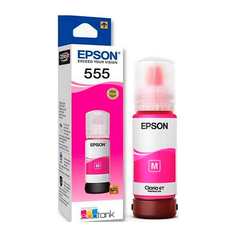 Botella de Tinta-Epson-Color Magenta-70 ml-Hasta 7.300 Páginas-Nuevo-Original-555-Inyección de tinta - T555320-AL Epson - 2